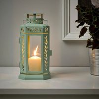 Farol Decorativo de Hierro con Diseño Colgante, Patrones Modernos de Fleur de LYS, Personalizable, Duradero, Ecológico, Hecho a Mano, para Navidad y el Hogar