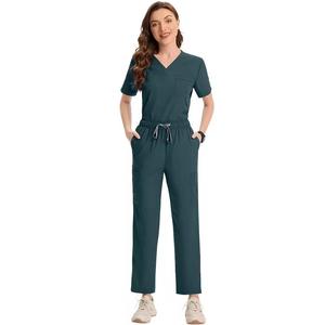 Fashion Unisex Medical <b>Scrubs</b> Jumpsuit Custom Logo Nursing One Piece Jogger Hospital Doctor Clinic Soft Fabric <b>Scrub</b> Sets - Product Image 1