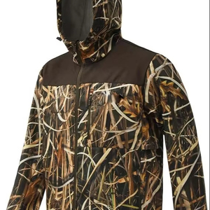 Sudadera con capucha personalizada para hombre, de punto, con estampado de hojas de bosque, forro sólido, para invierno y otoño, al por mayor, para caza al aire libre, de peso pesado - Product Image 1