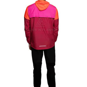 เสื้อแจ็คเก็ตกันลมผู้ชายแบบมีฮู้ด ขนาดสั่งทำได้ ราคาถูก มีหลายสี ระบายอากาศได้ดี ขายส่ง - Product Image 4