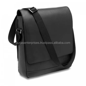 Sac bandoulière unisexe de luxe personnalisé en cuir véritable avec fermeture éclair, réutilisable et portable - Product Image 5