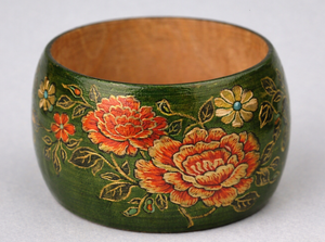 Bracelets en bois imprimés pour femmes, impression numérique écologique, RR ENTERPRISES, modèle RR202522217, style floral/moderne, mariage - Product Image 4