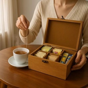 Wooden Rectangular Jewelry Box With Floral Print modern Design Single <b>Storage</b> Box For Bedroom Use <b>Storage</b> Box room <b>table</b> top box - Product Image 6