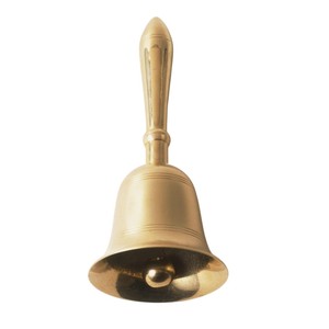 IMPERIAL <b>BRASS</b> STORE Traditional Handmade Gold-Plated Pure <b>Brass</b> Hand <b>Bell</b> Antique Pooja for Home Temple Meditation Festival Use - Product Image 4