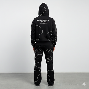 Ranzia Industry Custom Rhinestone Full Zip Hoodie Plus Size OEM Streetwear Manufacturer Sustainable Rhinestone Hoodie - Product Image 5