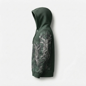 Sweat-shirt à capuche pour homme, design graphique New Forest, sublimation embossée, style streetwear, poids lourd, prix abordable et attrayant. - Product Image 3