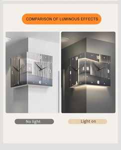 Modern <strong>Silent</strong> Running Drill-Free Digital Display Double-Sided Acrylic <strong>Wall</strong> <strong>Clock</strong> Moon-Light Back Single Face Electric <strong>Wall</strong> <strong>Clock</strong> - Product Image 4
