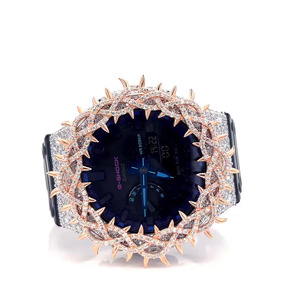 Nuevo Reloj GA-2100 con Diseño de Espinas, Bisel Personalizado Estilo Hip Hop, Caja de Plata de Ley 925 Chapada en Oro para Hombre, Superventas - Product Image 1