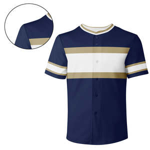 Maillot de baseball raglan personnalisé vierge à col montant, poches et boutons pour homme – Séchage rapide, respirant, anti-plis, haute qualité, OEM - Product Image 6