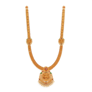 Intricate Temple Style Long Necklace Set-Fine Jewelry - Product Image 2
