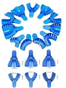 Juego de 10 Bandejas de Impresión Dental Azules, Tamaños S/M/L para Adultos y Niños, Soportes para Moldes Dentales - Product Image 1