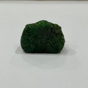 Lote de Subasta: Estatua de Ganesha de Granate Verde Tsavorita Natural, Tallado de Piedra Única, 186.45 Quilates, AAAA, Gema Coleccionable Rara de Tanzania - Product Image 4