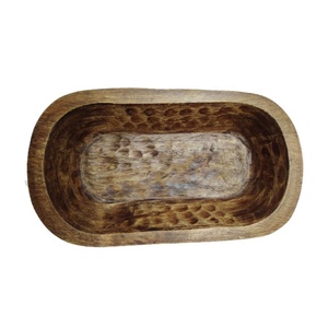 ชามไม้ขนาดเล็กงานแฮนด์เมดสุดหรูภาชนะใส่เทียนสำหรับงานแต่งงานทรงรีวอลนัทสีเข้มทำด้วยมือ2023เทศกาลวันหยุด - Product Image 1