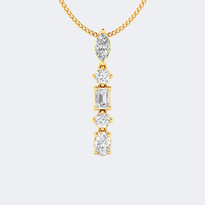 Collar con Colgante de Lujo con Diamantes Cultivados en Laboratorio de 2.00CTW, Corte Multiforma, Engastados en Oro de 14K, Certificados por IGI - Product Image 4