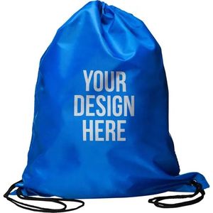Custom Yellow <b>Drawstring</b> <b>Backpack</b> Unisex Digital Print Front Logo Casual Gym Sports Sackpack Lightweight Outdoor Travel Bag - Product Image 4