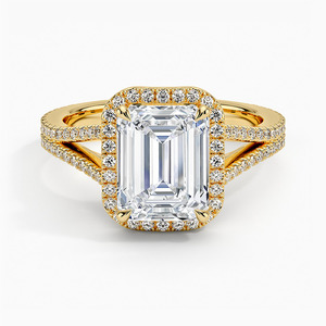 Bague Classique Élégante en Or avec Diamant Scintillant Style Pierre, Bague de Fiançailles et de Mariage pour Femme - Product Image 4