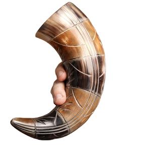 Cuerno para beber vikingo natural estilo Ángel tallado para cerveza vino agua buey/vaca búfalo cuerno pulido para fiesta de boda en casa - Product Image 3