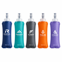 Botella de Agua Plegable de TPU de 500 ml al por Mayor, con Logotipo Personalizado, para Maratón