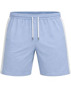 Ensemble de t-shirt et short de sport bleu clair et blanc pour homme, respirant, séchage rapide, tenue de sport, course à pied, entraînement, vêtements de sport - Product Image 3