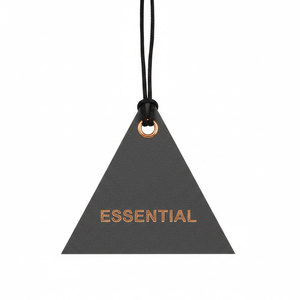 ป้ายแขวนกระดาษแข็งสีดำด้านคุณภาพสูง พร้อมห่วงตาไก่สีเงิน และเชือกฝ้ายเคลือบแว็กซ์สีดำที่ทนทาน - Product Image 4