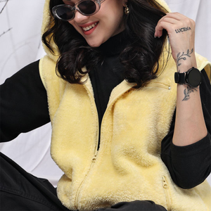 Women Sherpa fleece Faux Fur Wool Coat Breathable Warm Plush Casual hooded zipper collar Jacket snow wear <b>comfy</b> button closure - Product Image 6