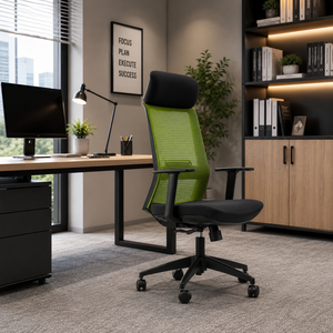 Fauteuil de Direction Ergonomique Haut de Gamme Moderne avec Base Pivotante Électrique, Revêtement en Maille et Tissu Métallique, Inclinable pour le Bureau à Domicile - Product Image 1