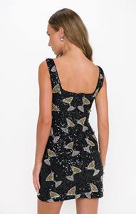 Mini-robe tube spectaculaire conçue pour sculpter et faire fluir la silhouette avec un charme naturel, corsage plissé en diagonale qui rehausse la silhouette. - Product Image 6