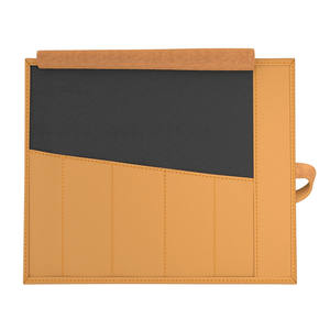 Étui court en cuir à fermeture à glissière, en promotion |   Organisateur d'outils en cuir de vache véritable |   Porte-accessoires de toilettage compact 11 x 13,5 cm - Product Image 6