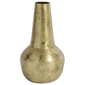 Vase décoratif haut en laiton brossé de luxe, pot à fleurs doré antique pour projet de design d'intérieur moderne - Product Image 1