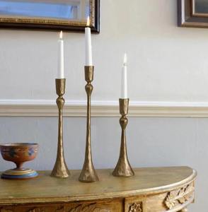 Luxury Decorative Brass Candle Holder Sticks with Vintage Metal Candlestick for Home Office Restaurant Hotel & Party Decoration - Product Image 1