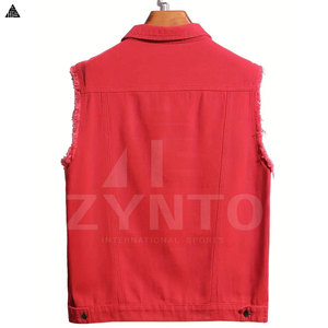 Gilet en jean de bonne qualité, vente en gros, gilet en jean tendance pour hommes, nouveau design, gilet de moto en jean de haute qualité pour hommes - Product Image 2