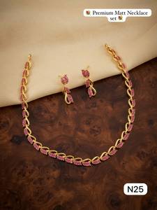 Fancy Collection High Quality Gold Plated Kundan Imitation <b>Pearl</b> <b>Necklace</b> Earring <b>Set</b> Women's Wedding Jewelry Classic Geometric - Product Image 2