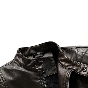 Outdoor Fashion Biker Warm PU Leather <b>Jacket</b> 2026 Winter Customized New Casual Motor <b>Thick</b> <b>Fleece</b> Leather <b>Jackets</b> - Product Image 3