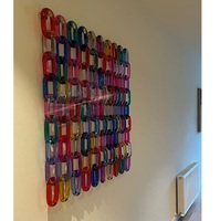 Decoración del hogar: Eslabones de cadena de resina personalizables de gran tamaño y colores claros, eslabones grandes de resina multicolor disponibles.