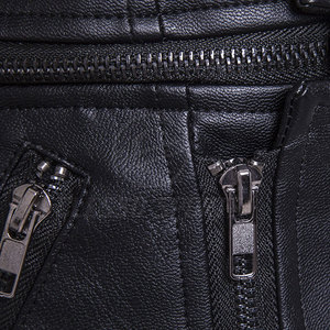 Chaqueta de Cuero para Hombre, Estilo Moderno, Corte Ajustado, Clásica, Cómoda, Prenda Exterior - Product Image 5