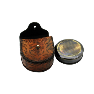 Premium Quality <b>Antique</b> Brass Magnetic Poem <b>Compass</b> with Leather Cover Vintage Navigation Pocket <b>Compass</b> Gift for Friends Family - Product Image 1