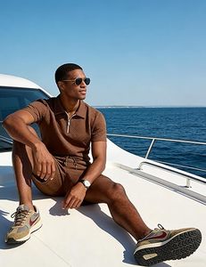 Conjunto de Camiseta y Pantalones Cortos Casuales para Hombre TRUPEXA Premium, 100% Poliéster, Ecológico, Transpirable, Ligero, Ropa de Verano OEM - Product Image 4