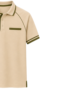 Camiseta Polo Personalizada para Hombre, Color Beige Oliva, Estilo Casual, Manga Corta, Transpirable, Mezcla de Algodón, para Golf, Verano - Product Image 4