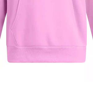 Sudadera con Capucha Rosa para Mujer, Color Sólido, Manga Larga, Tejido de Punto, Corte Regular, Transpirable, Secado Rápido, para Invierno - Product Image 4