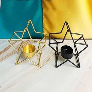 Mini Christmas candle <b>holder</b> iron art table <b>candlestick</b> small metal star tea light <b>holder</b> - Product Image 5