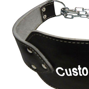 Ceinture de musculation ergonomique avec chaîne en acier, logo personnalisé, pour dips et tractions, options de design personnalisables - Product Image 4