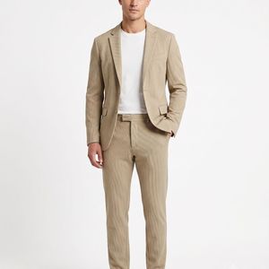Premium Woven TR <b>Fabric</b> Viscose/Polyester 210 GSM Solid Stretch Breathable Lightweight Suiting Material for Boys Blazers Suits - Product Image 1