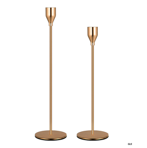Unique Wedding Table Decorations Metal Candlestick Taper Gold Colored Handmade Candle Holder Stand for Christmas Decoration - Product Image 3