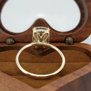 Premium 4 carat cushion Cut Diamond Engagement Ring Yellow Gold Classic Style Women's Natural Diamond Jewelry - Product Image 6