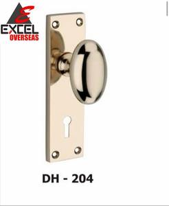 Poignée de porte ovale en laiton la plus vendue avec plaque de fixation, design traditionnel, style bouton, prix de gros - Product Image 2