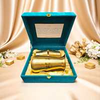 Coffret de luxe royal allemand en velours or et argent, design moderne, plateau multifonctionnel en aluminium, cuillère, décoration d'intérieur, Diwali