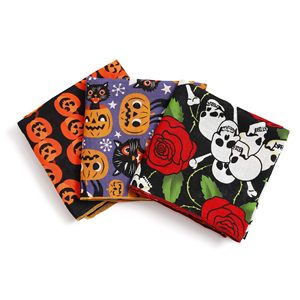 Bandana personnalisée en coton satiné respirant, style vintage, taille sur mesure, imprimée, noire, ethnique, à faible MOQ, prix usine, vente en gros - Product Image 5