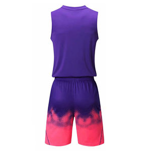 Proveedor mayorista de uniformes de baloncesto totalmente personalizados, uniformes de baloncesto de tela transpirable para camisetas y pantalones cortos de baloncesto unisex - Product Image 6