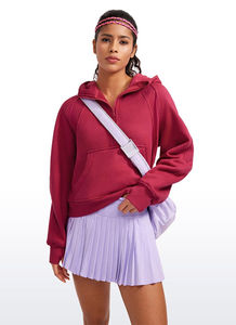 Sudadera con Capucha para Mujer, Color Sólido, Corta, Manga Larga, Tejida, Transpirable, Mezcla de Algodón y Spandex, para Otoño - Product Image 3