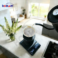 Set Dripper Kopi Keramik Hitam Bentuk Kerucut yang Dapat Dilepas, Pembuat Kopi Pour-Over Tekstur Batu, Logo Kustom Bunga, Untuk Penggunaan Kafe, Gaya Klasik